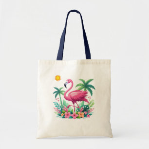 Tropische/Florida roze flamingo Tote Bag