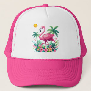 Tropische/Florida roze flamingo Trucker Pet