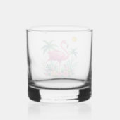 Tropische/Florida roze flamingo Whisky Glas (Voorkant)