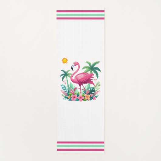 Tropische/Florida roze flamingo Yogamat (Voorkant)