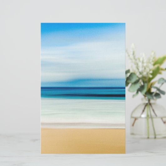 Tropische Florida Sandy Beach, Ocean & Waves Briefpapier (Staand voorkant)