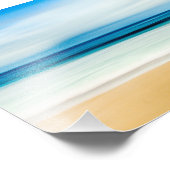 Tropische Florida Sandy Beach, Ocean & Waves Foto Afdruk (Hoek)