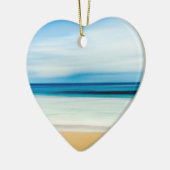 Tropische Florida Sandy Beach, Ocean & Waves Keramisch Ornament (Links)