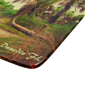 Tropische Florida Trail omzoomd met palmbomen Snijplank (Hoek)