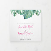 Tropische Florida Weddenschap in één keer Drieluik Uitnodiging (Cover)