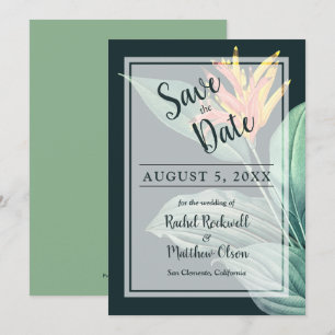 Tropische Flower Elegant Wedding Save the Date