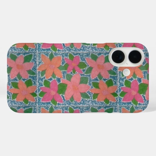 Tropische Flowers iPhone Case (Achterkant (horizontaal))