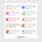 Tropische Flowers Shaped Return Address Stickers (Vel)