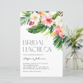 Tropische Flowers Summer Bridal Luncheon Uitnodigi