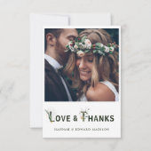 Tropische foliage Letter Foto Hartelijk dank Bedankkaart (Voorkant)