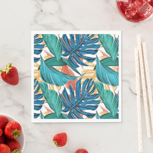 Tropische Foliage Party Napkins Servet (Insitu)