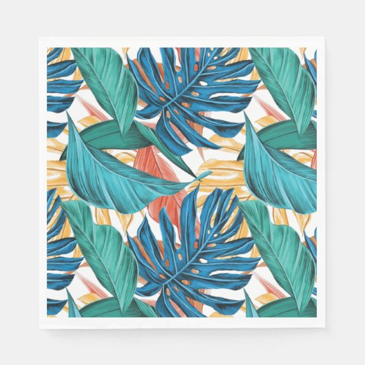 Tropische Foliage Party Napkins Servet (Voorkant)