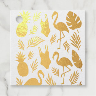 Tropische Folie Bruidsfeest Cadeautag Bedankjes Labels