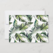 Tropische foliebrief Hartelijk dank Bedankkaart (Achterkant)