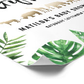 Tropische foliën + gouden dierenkaarten en geschen poster (Hoek)