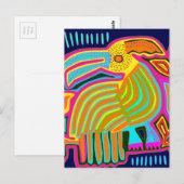 Tropische Folk Art Parrot Briefkaart (Voorkant / Achterkant)