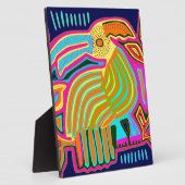 Tropische Folk Art Parrot Fotoplaat (Zijkant)
