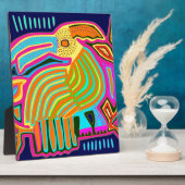 Tropische Folk Art Parrot Fotoplaat (Zijkant)