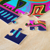 Tropische Folk Art Parrot Legpuzzel (Zijkant)