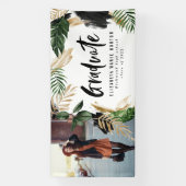 Tropische foto afstuderen moderne scriptbanner spandoek (Verticaal)