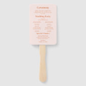 Tropische foto bruiloft programma handwaaier (Achterkant)