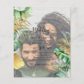 Tropische foto-overlay All-in-1 QR-code Huwelijk (Voorkant)