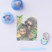 Tropische FOTO OVERLAY All-in-1 QR-code Huwelijk Flyer (Enkel)