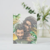 Tropische FOTO OVERLAY All-in-1 QR Code Weddenscha (Staand voorkant)