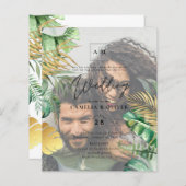 Tropische FOTO OVERLAY All-in-1 QR Code Weddenscha (Voorkant / Achterkant)