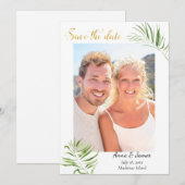 Tropische Foto Save the Date (Voorkant / Achterkant)