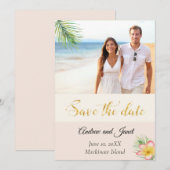 Tropische foto save the date (Voorkant / Achterkant)