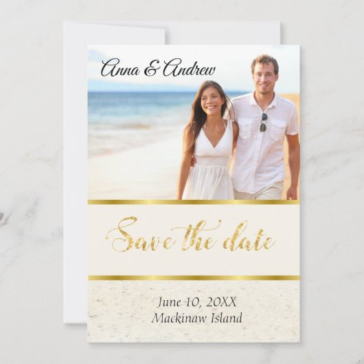 Tropische foto save the date (Voorkant)