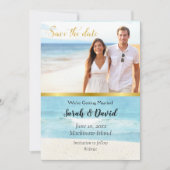 Tropische Foto Save the Date Kaart (Voorkant)
