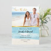 Tropische Foto Save the Date Kaart (Staand voorkant)