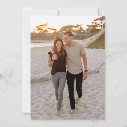 Tropische foto Strand Bestemming Bruiloft Save The Date (Achterkant)