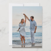 Tropische foto strand bruiloft kaart (Achterkant)