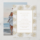 Tropische foto strand bruiloft kaart (Voorkant / Achterkant)