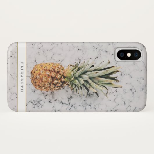 Tropische foto van Girly Pineapple Case-Mate iPhone Case (Achterkant (horizontaal))