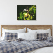 Tropische fotografie van de vogelsoort canvas afdruk (Insitu (Slaapkamer))