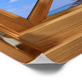 Tropische fout kokokosnoot, faux-vensterverlichtin poster (Hoek)