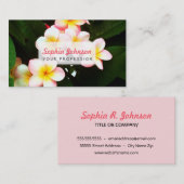 Tropische Frangipani-ventilator Visitekaartje (Voorkant / Achterkant)