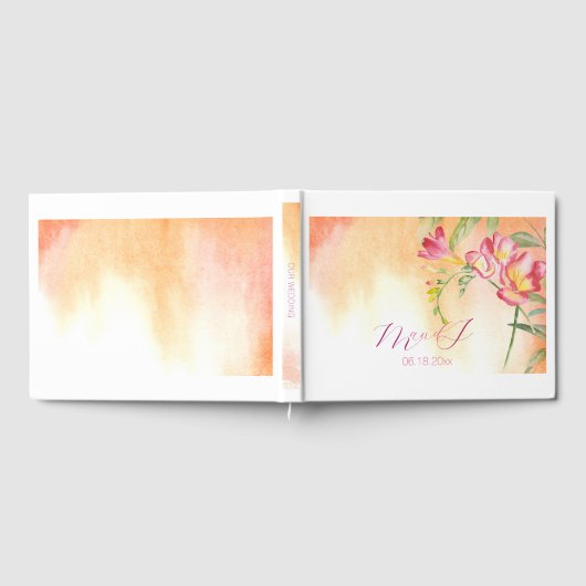 Tropische Freesia bruiloft Gastenboek (Volledig)