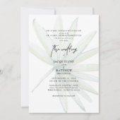 Tropische Frond Beide Ouders Bruiloft Uitnodiging (Voorkant)