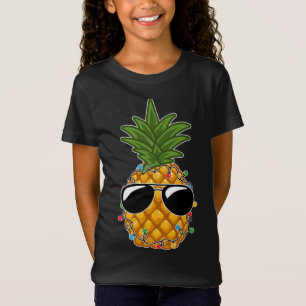 Tropische Fruit Ananas Zonnebril Kerstmis in J T-shirt