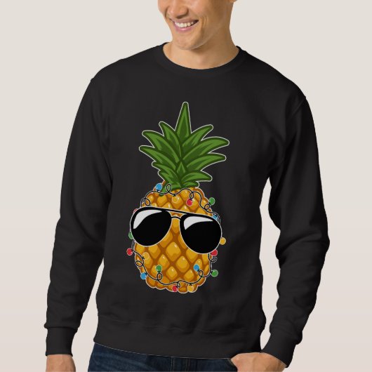 Tropische Fruit Ananas Zonnebril Kerstmis in J Trui (Voorkant)
