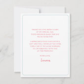 Tropische fruit Bruidsdouche Bedankkaart (Achterkant)