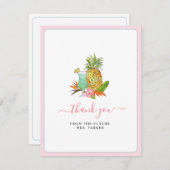 Tropische fruit Bruidsdouche Bedankkaart (Voorkant / Achterkant)