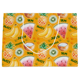 Tropische Fruit Cadeau Zak Groot Cadeauzakje