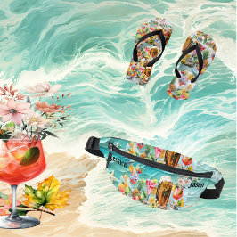 Tropische Fruit-Cocktails op het Strand Bruidsfees Heuptasje