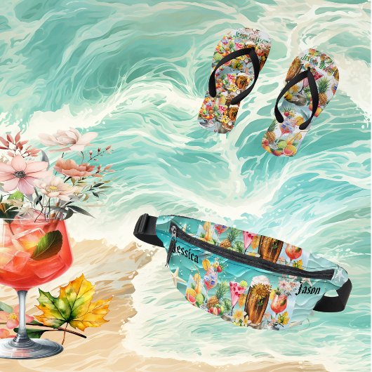 Tropische Fruit-Cocktails op het Strand Bruidsfees Heuptasje